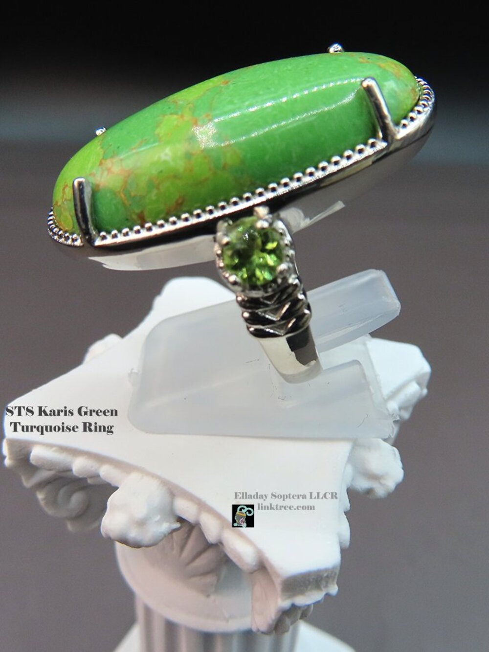 [SALE] STS Karis Green Turquoise Ring - Picture 3 of 11